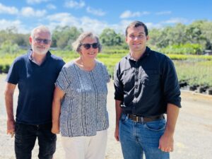 Fire ant program officer, Brendan Roe, meets GIQ members.